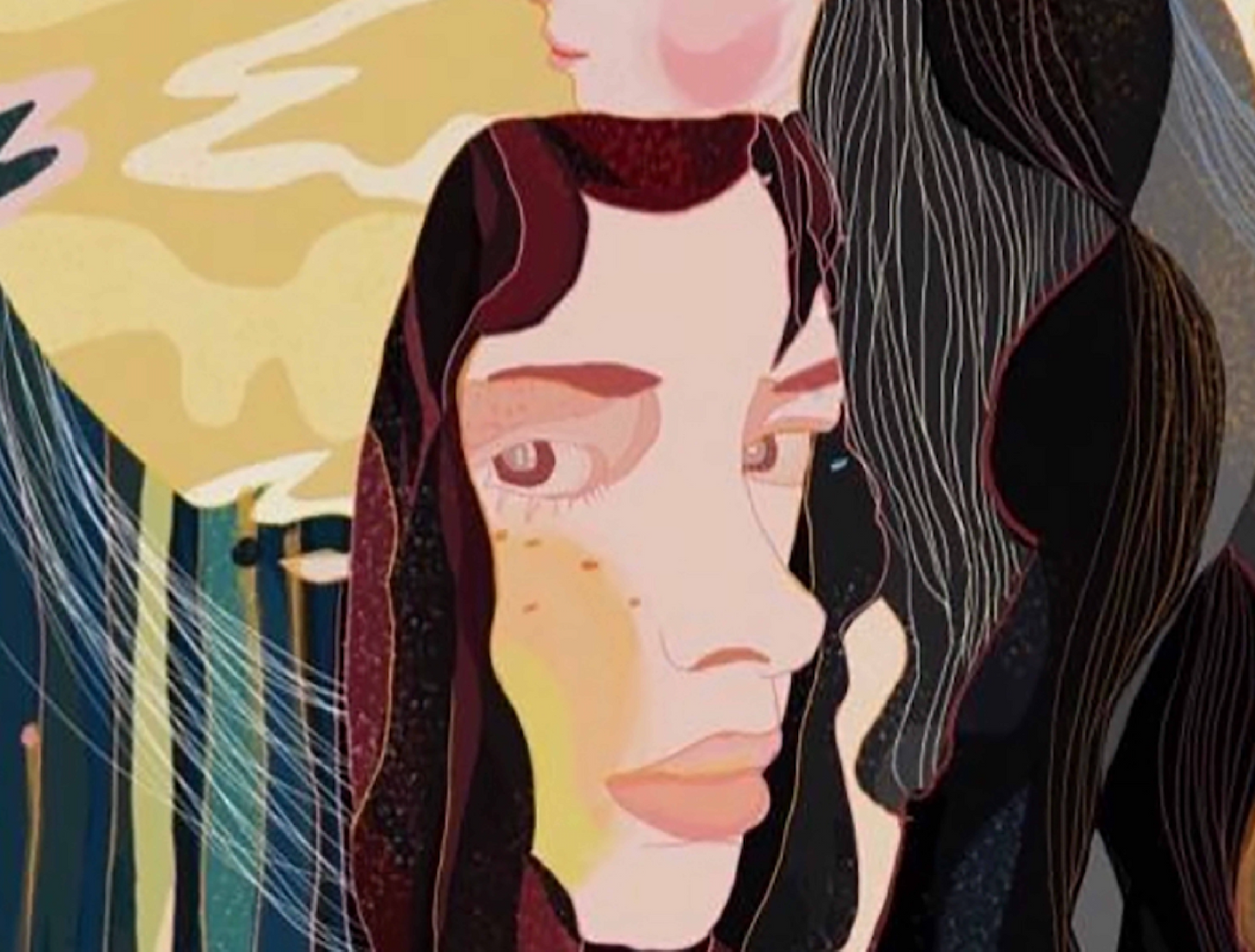 1Q84 book novel by Haruki Murakami Illustration Print