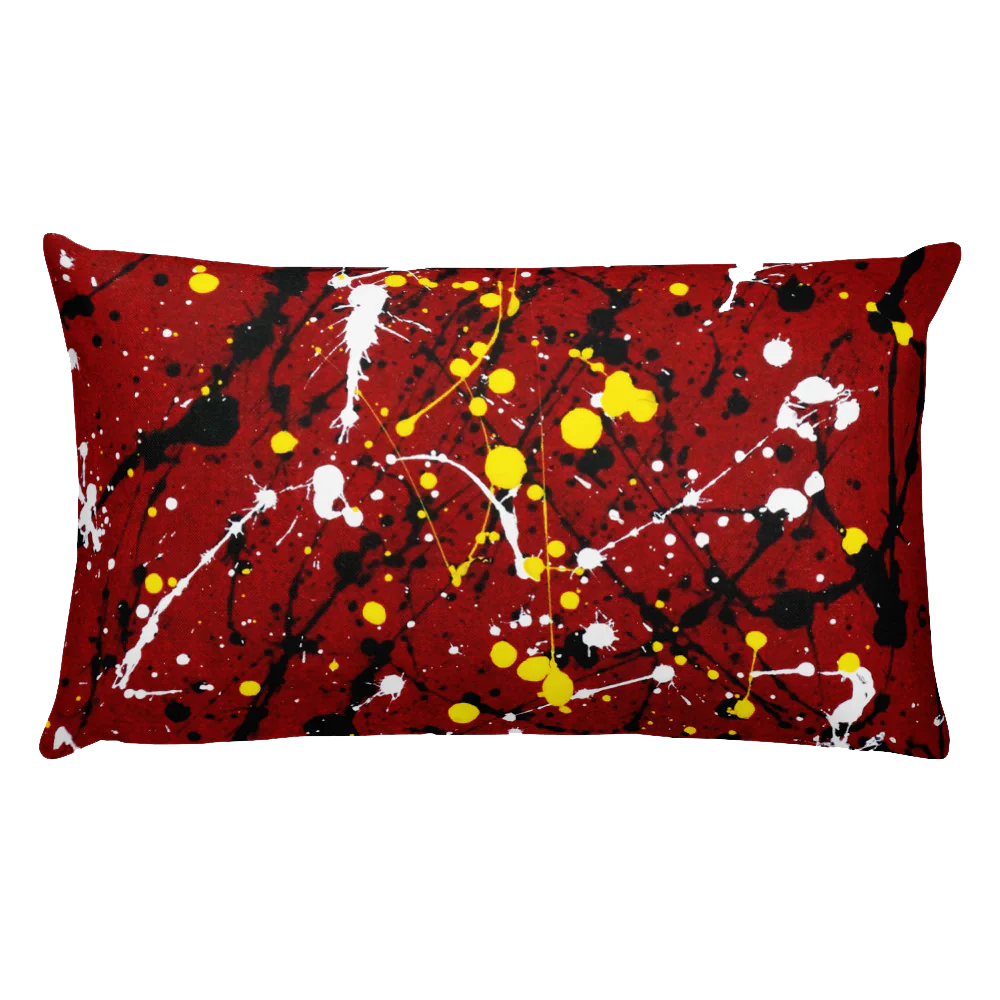 Abstract Red Double-sided cushion