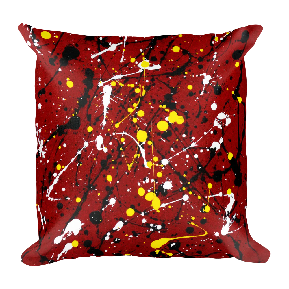 Abstract Red Double-sided cushion