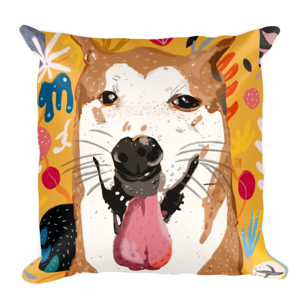 The Artist’s Dog (BB) double-sided cushion