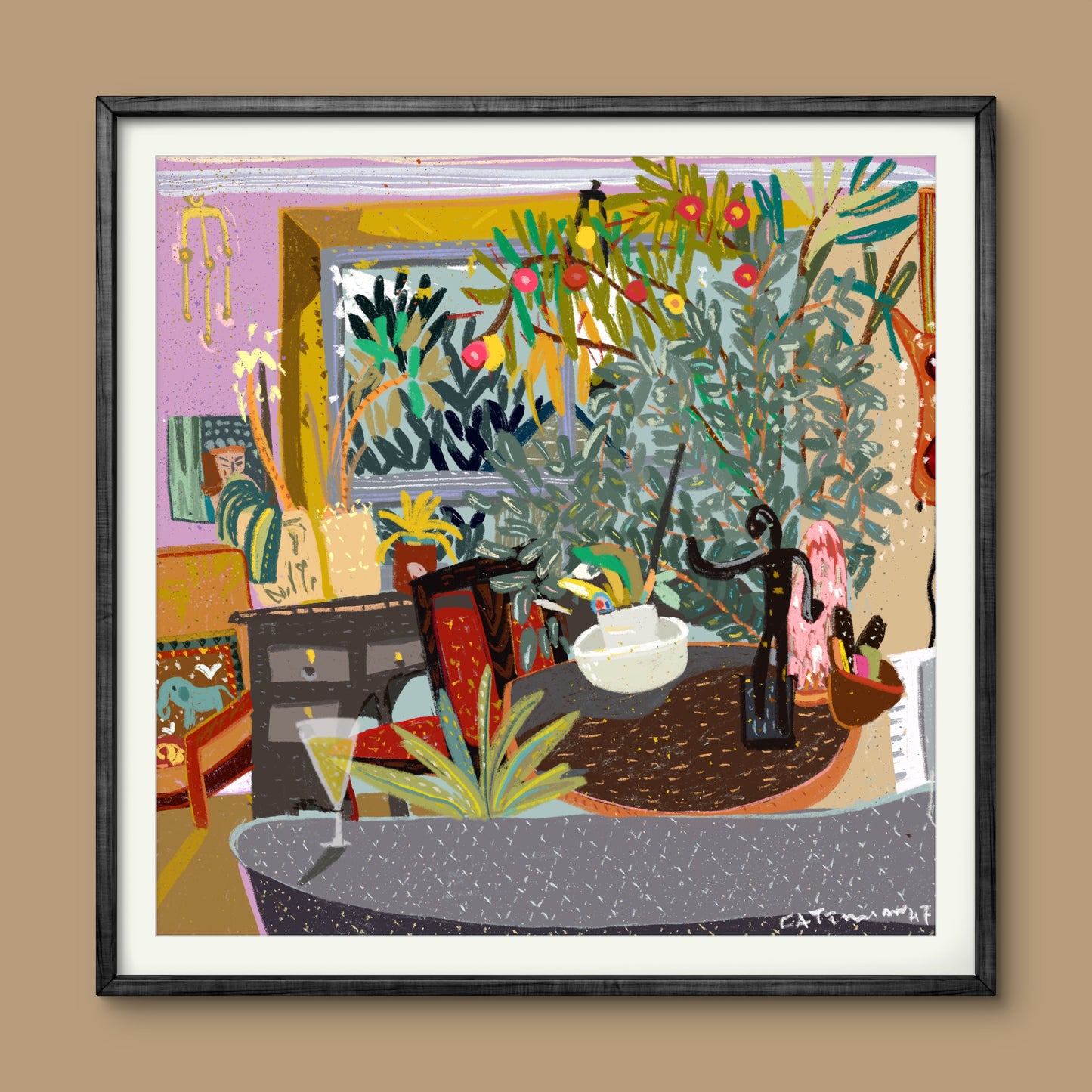 View from the sofa Illustration Print