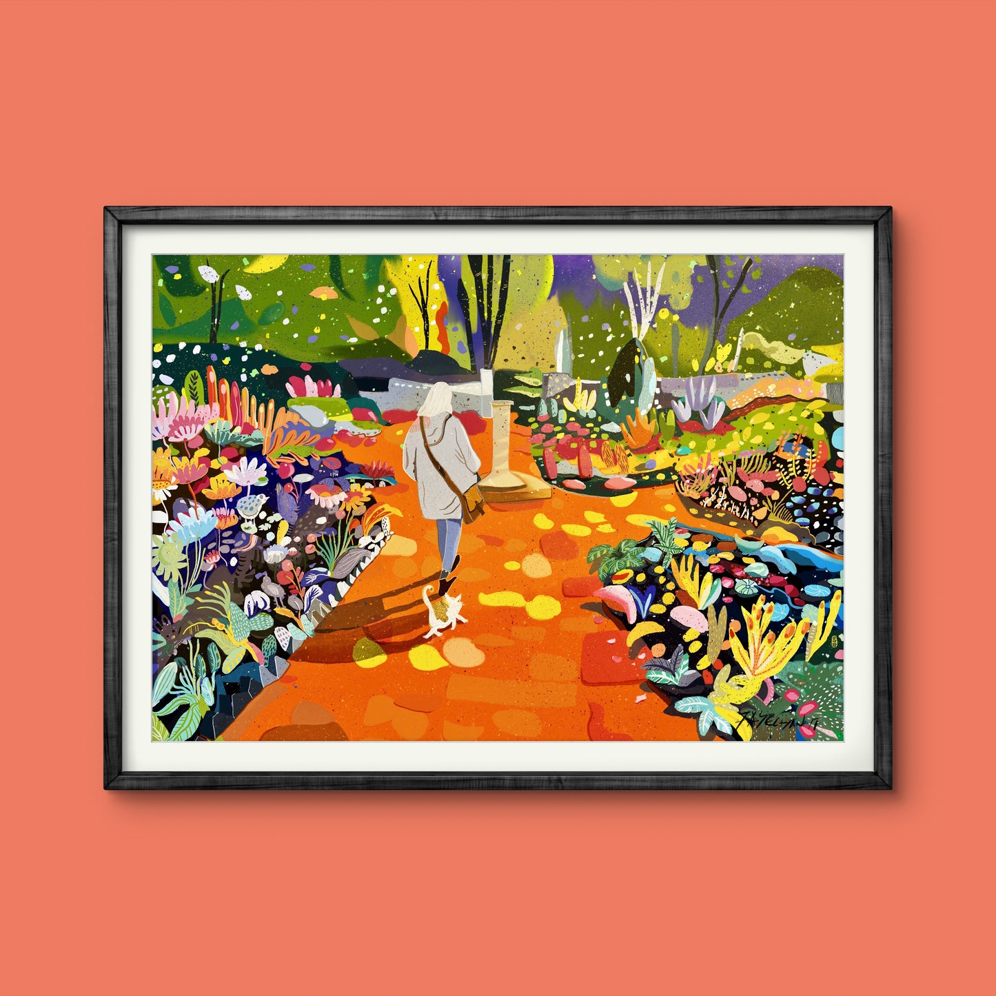 A walk in South London (Streatham Rookery) - Illustration Print