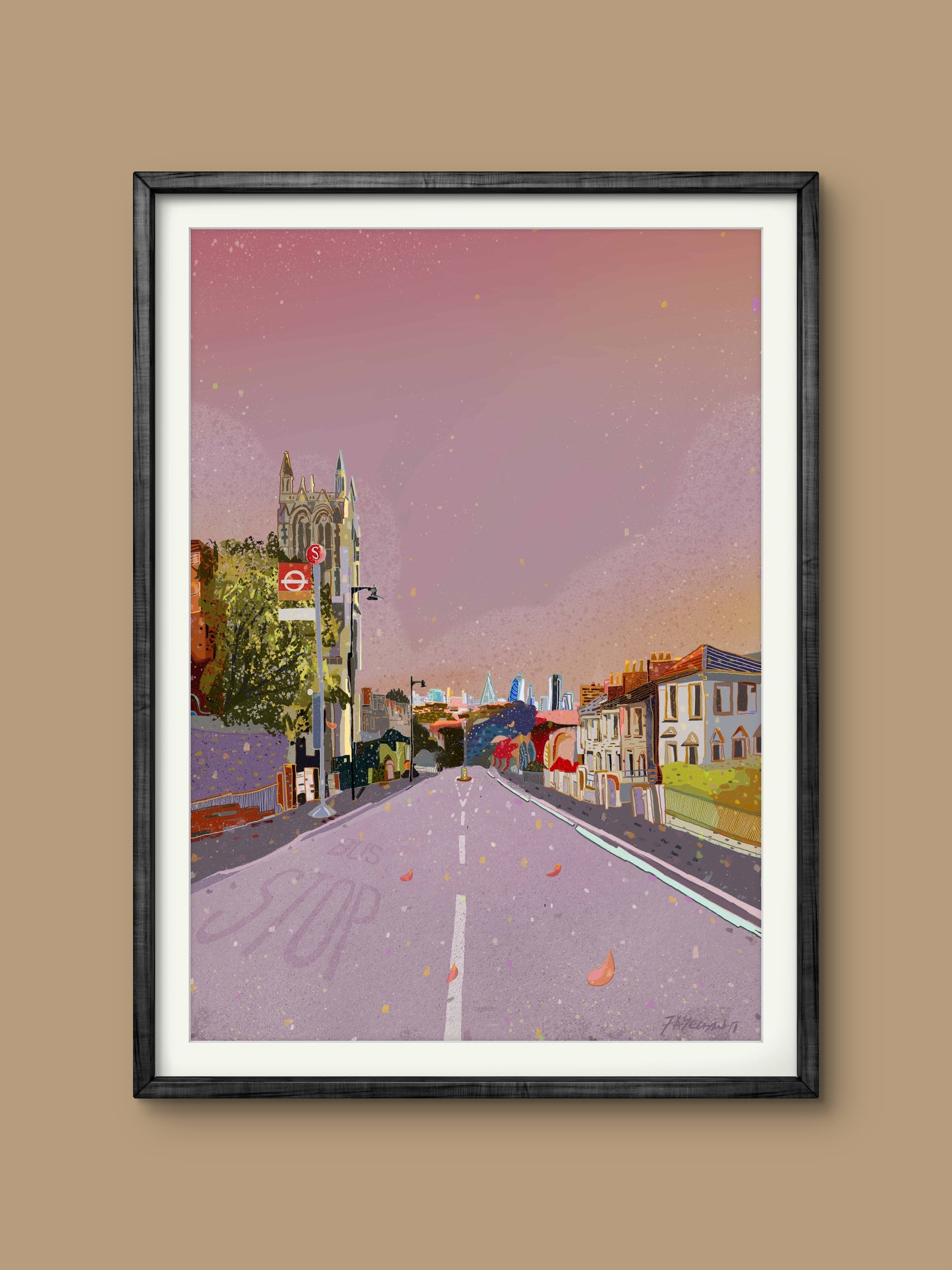 View of LONDON from Crystal Palace Illustration Print