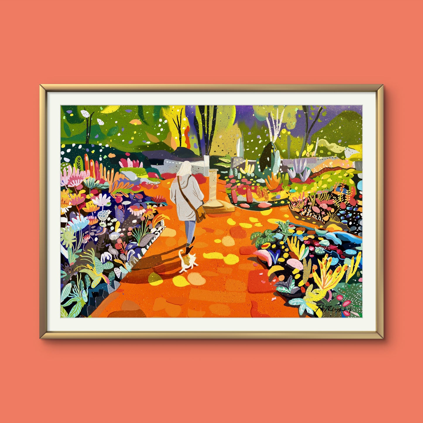 A walk in South London (Streatham Rookery) - Illustration Print