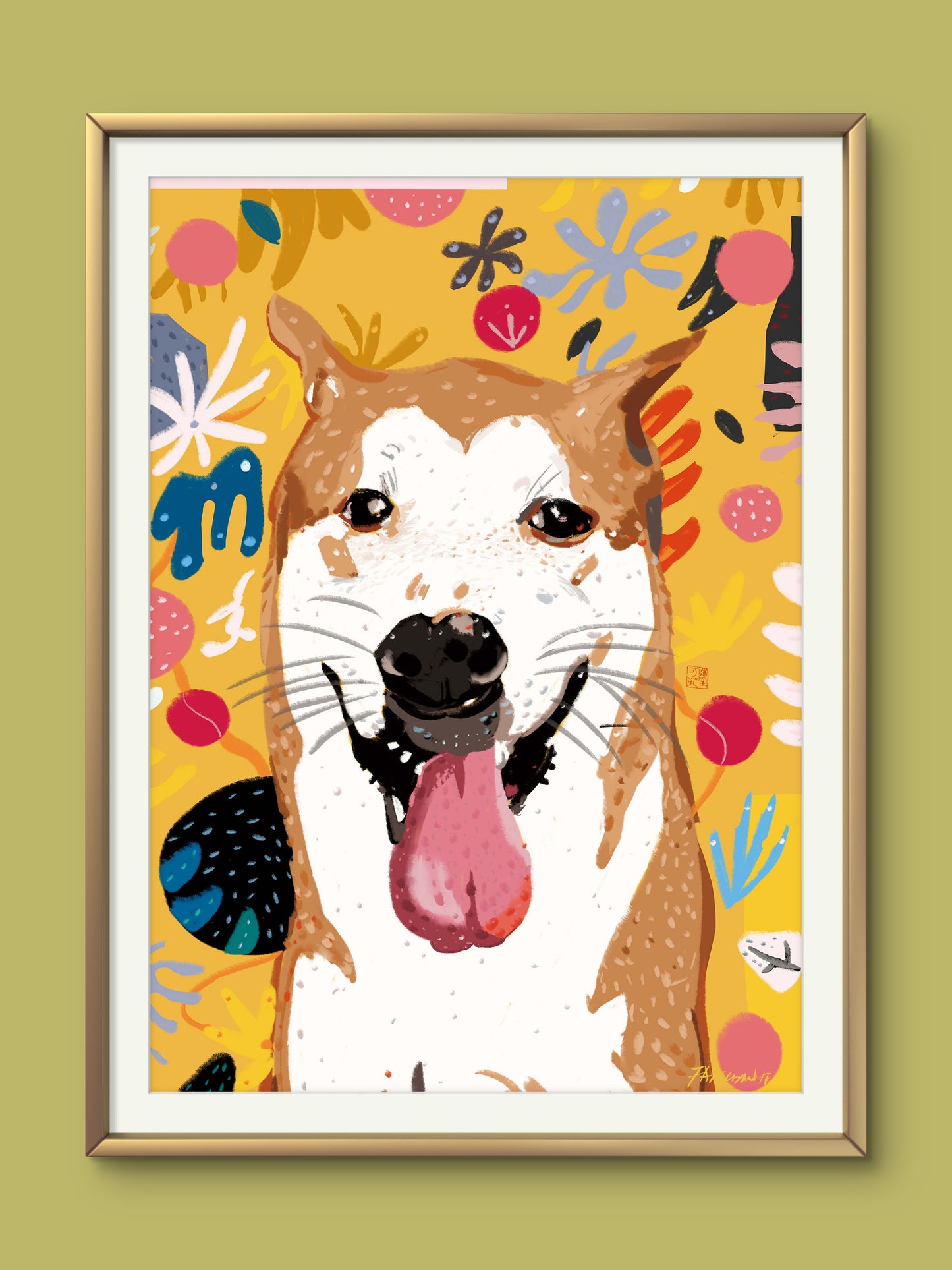 The Artist's Dog "BB" Illustration Print