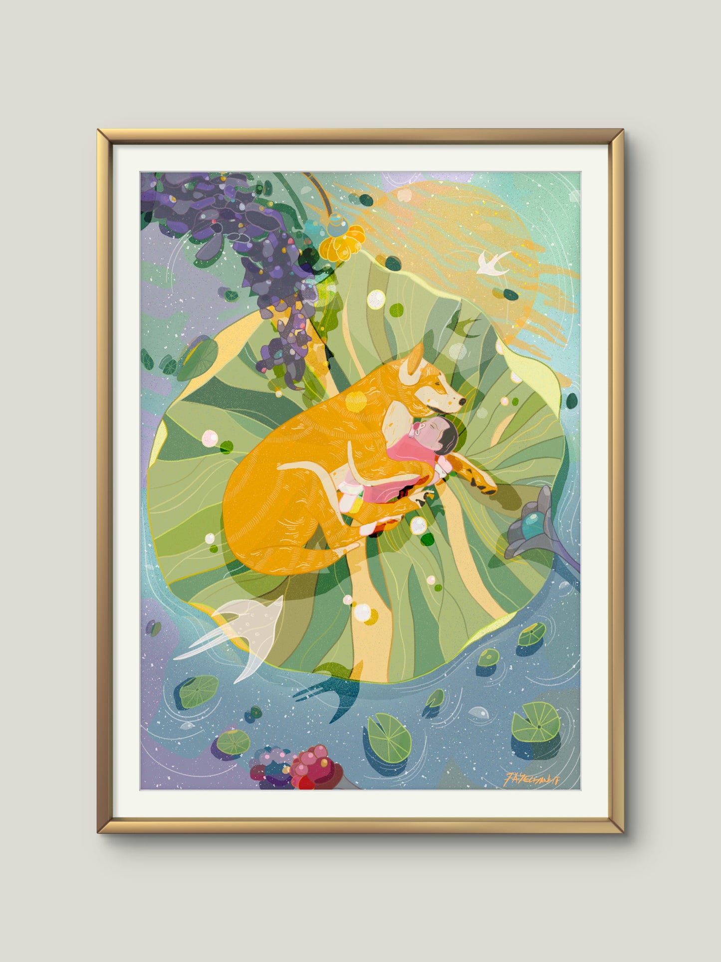 Companionship Illustration Print