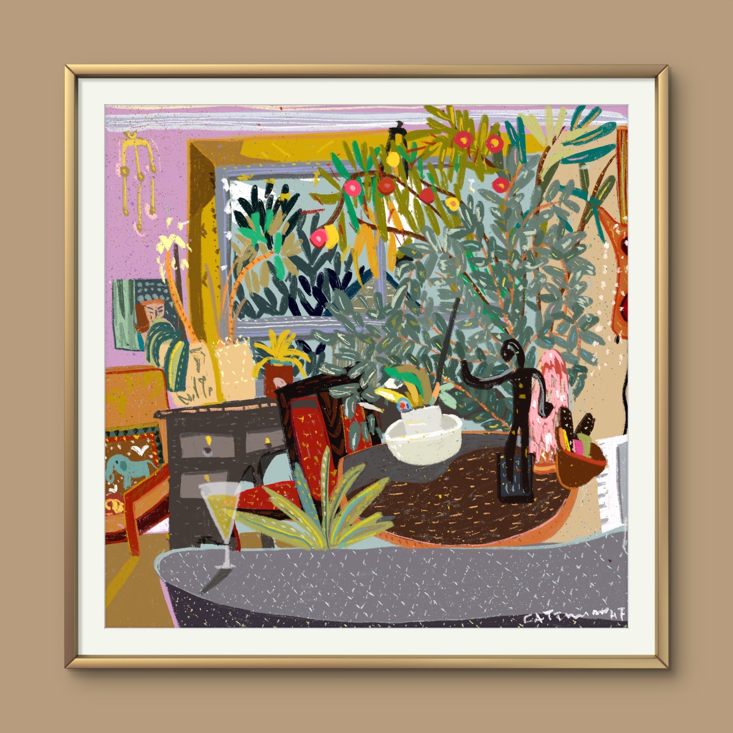 View from the sofa Illustration Print