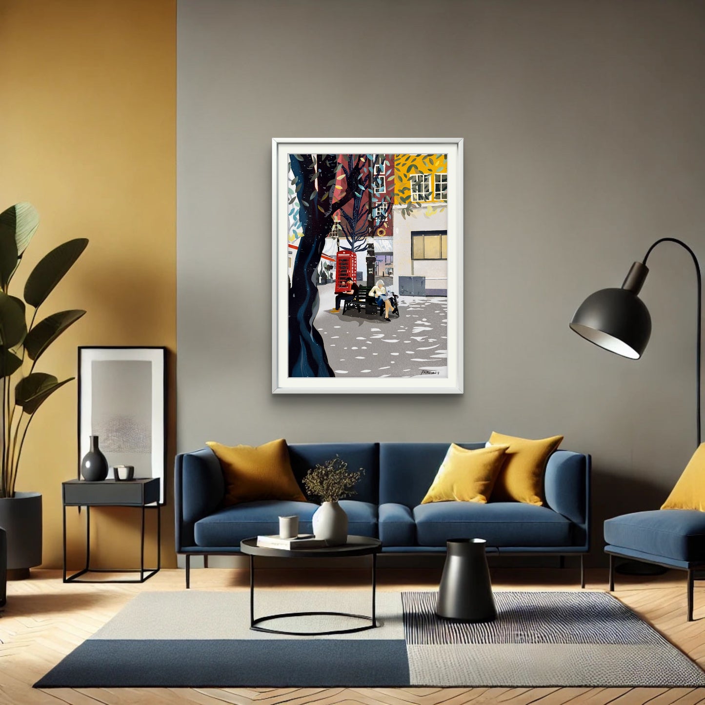 London Shepherd's Market Piccadilly illustration Print