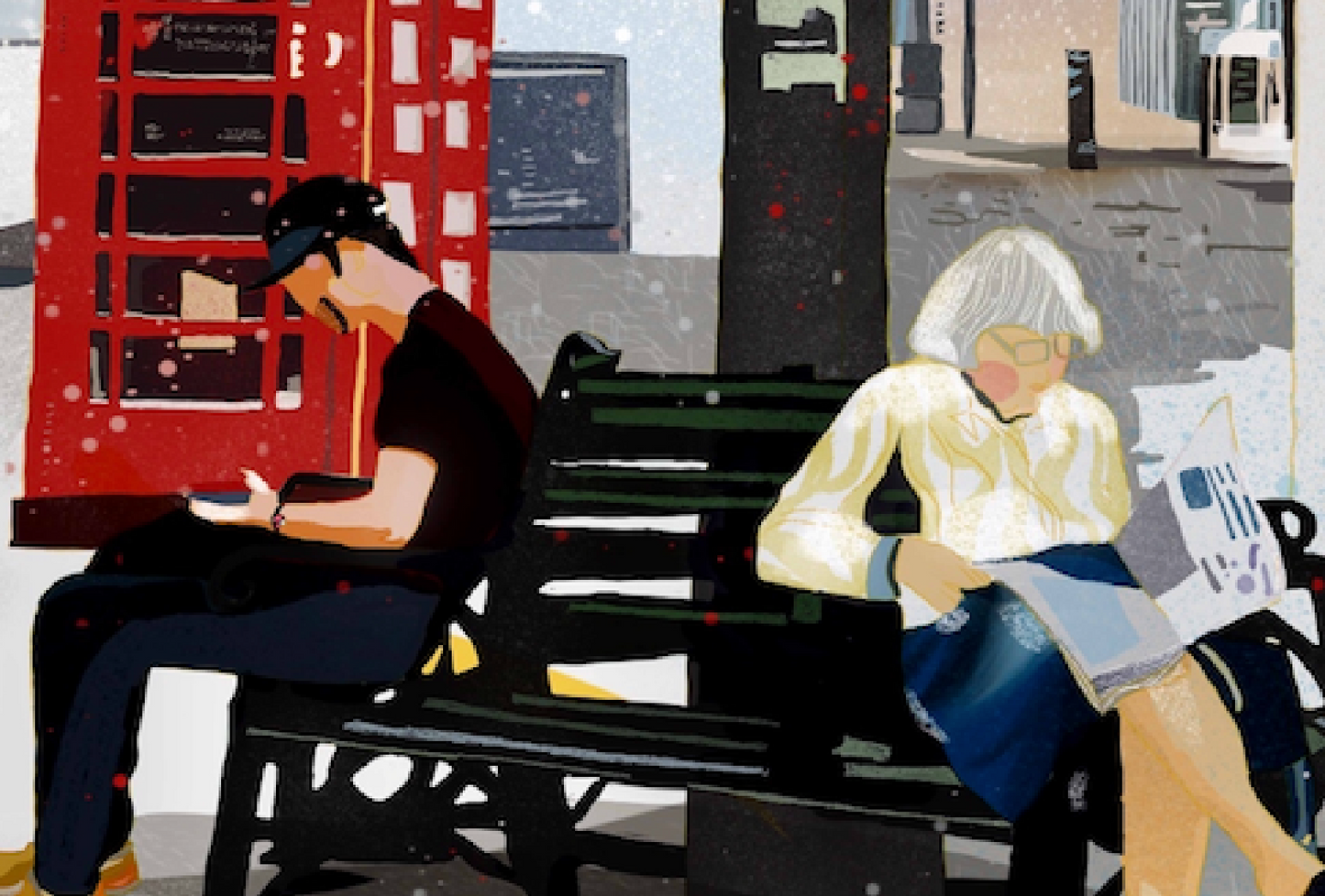 London Shepherd's Market Piccadilly illustration Print