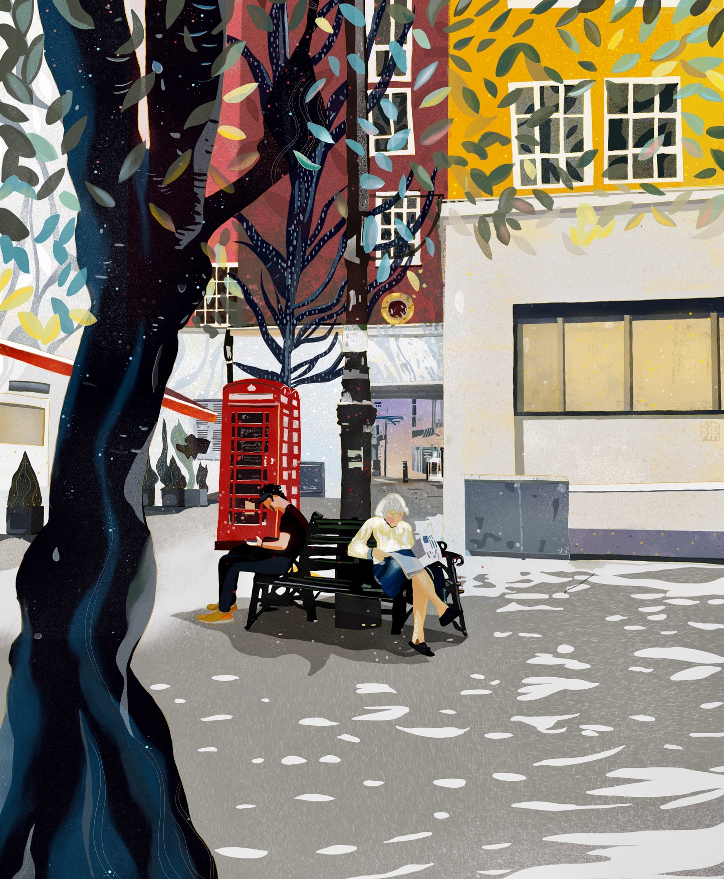 London Shepherd's Market Piccadilly illustration Print