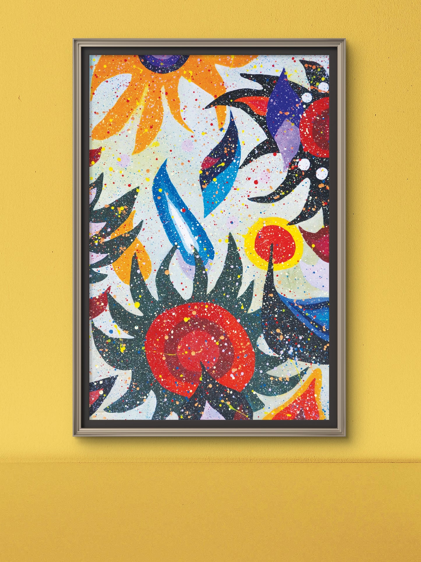 Sun and Flowers - Original Painting by Faye Chan