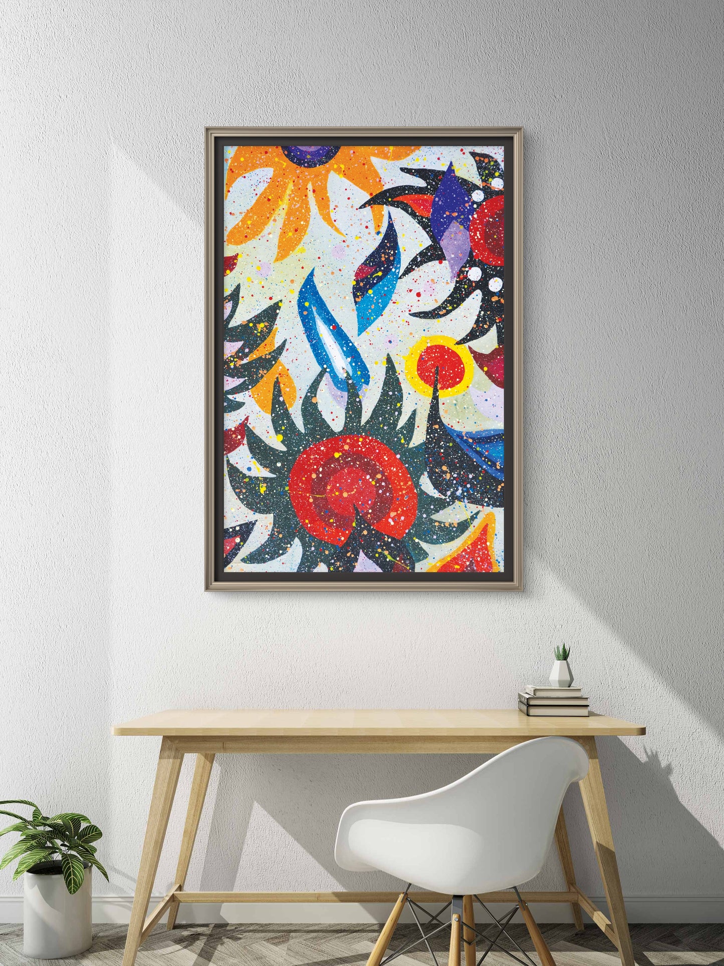 Sun and Flowers - Original Painting by Faye Chan
