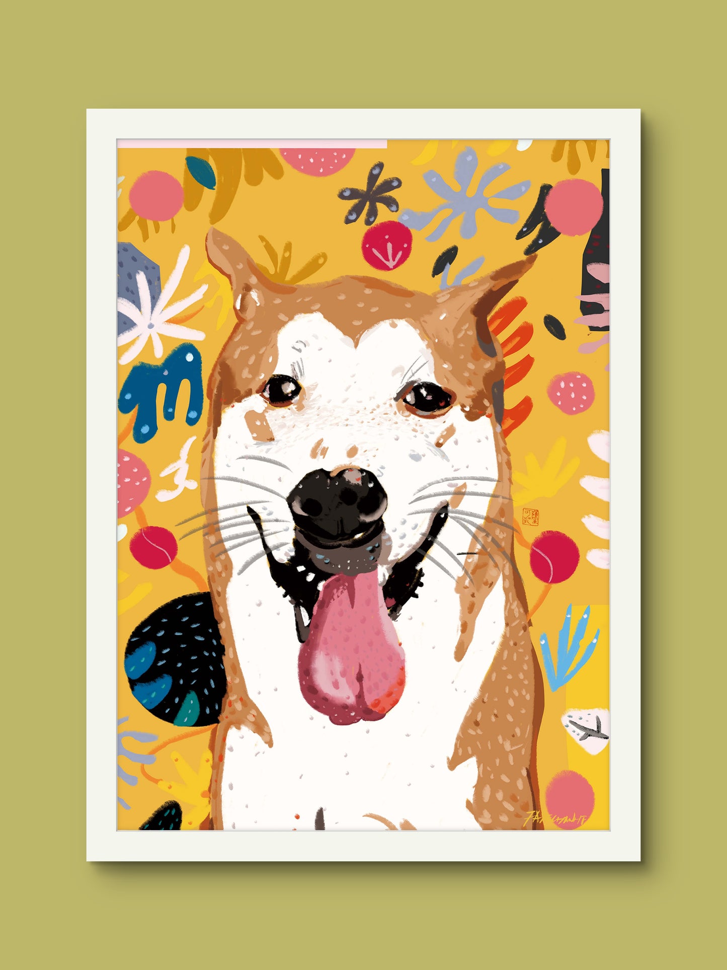 The Artist's Dog "BB" Illustration Print