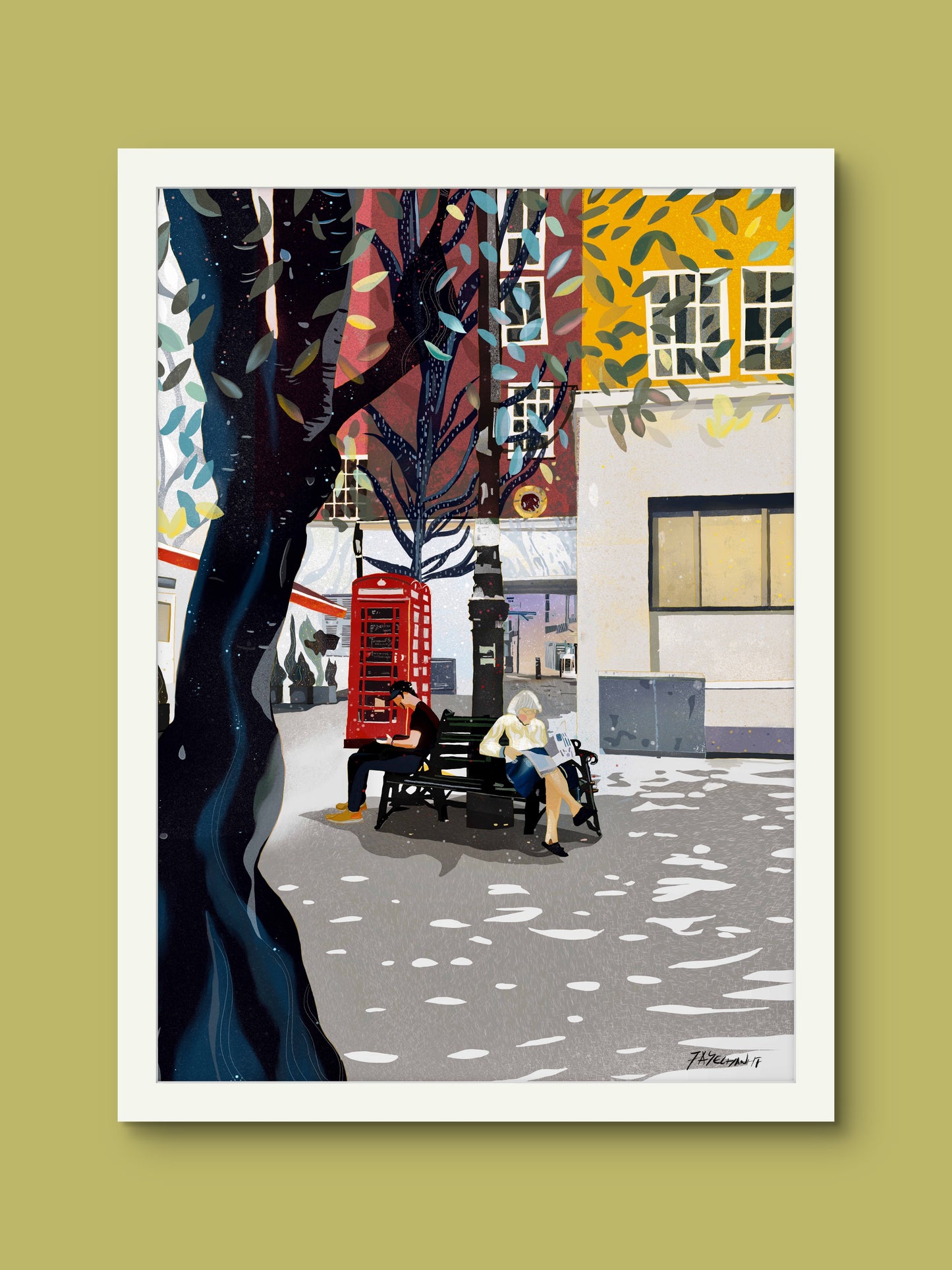 London Shepherd's Market Piccadilly illustration Print