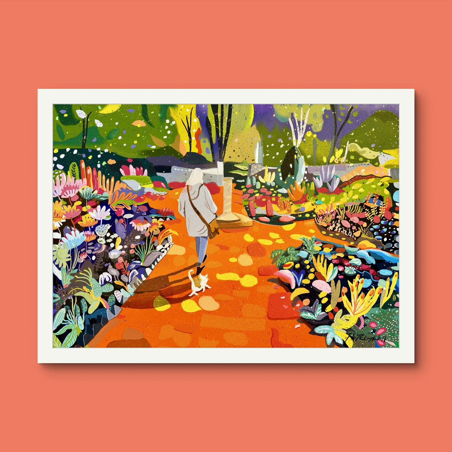 A walk in South London (Streatham Rookery) - Illustration Print
