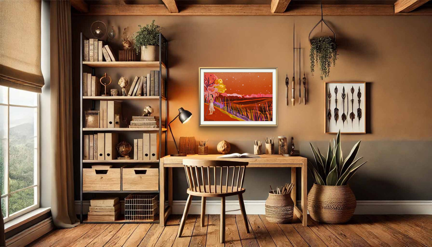 The Warrior Illustration Print