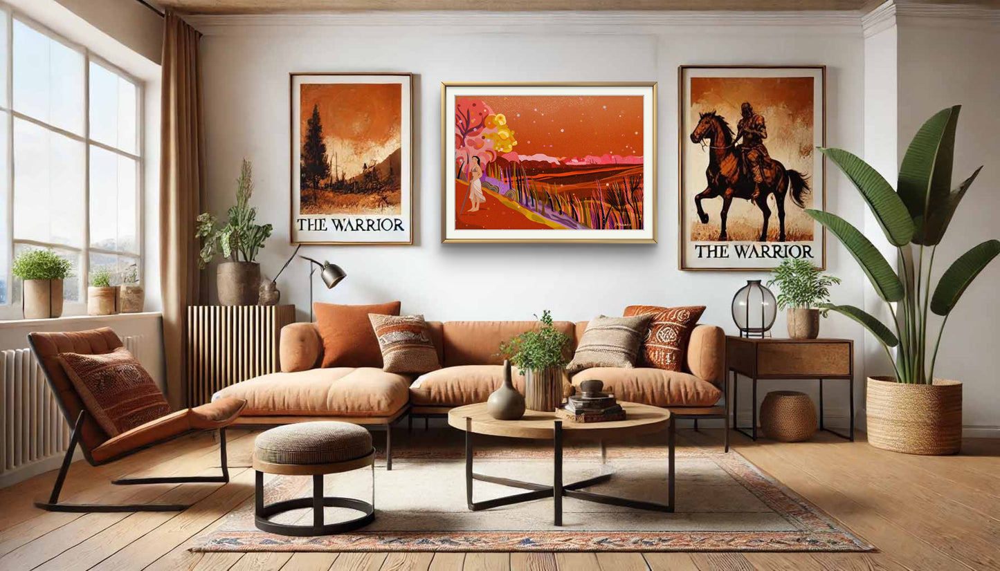 The Warrior Illustration Print