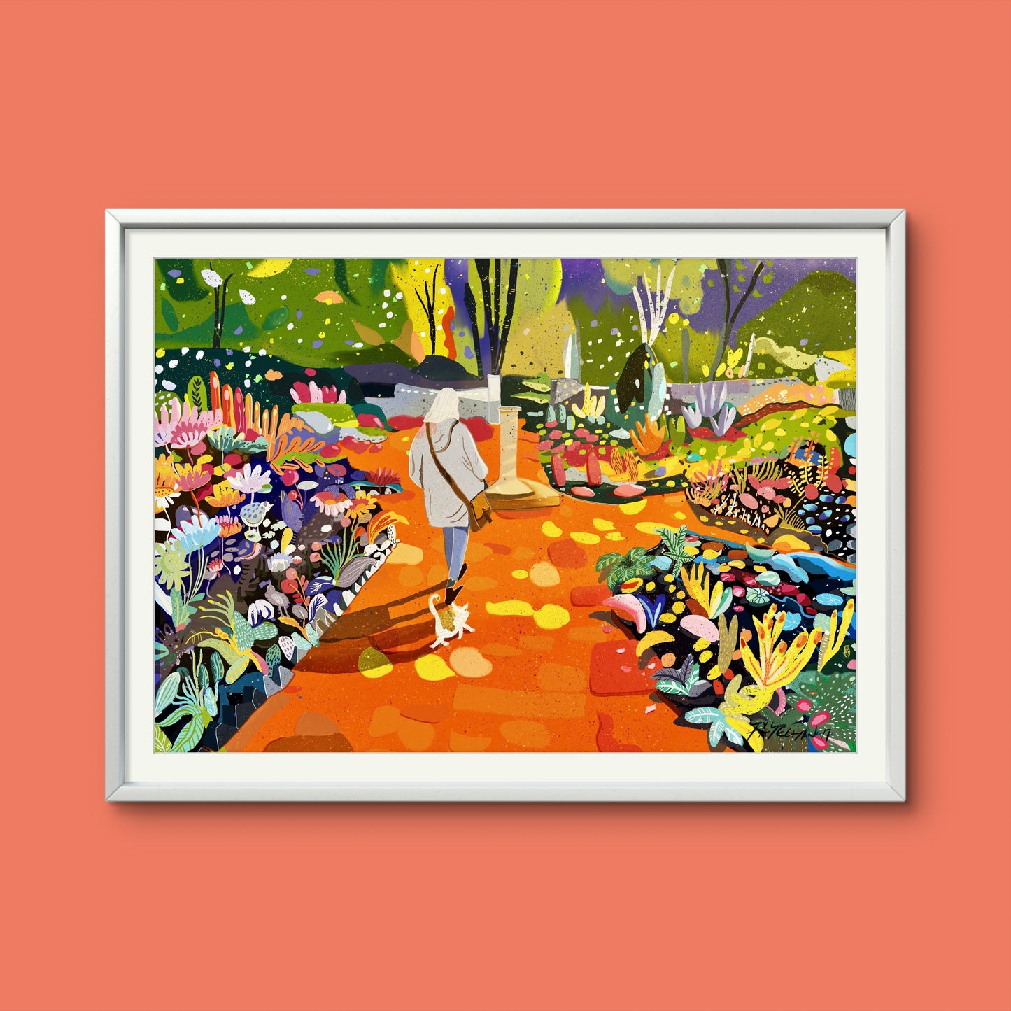 A walk in South London (Streatham Rookery) - Illustration Print