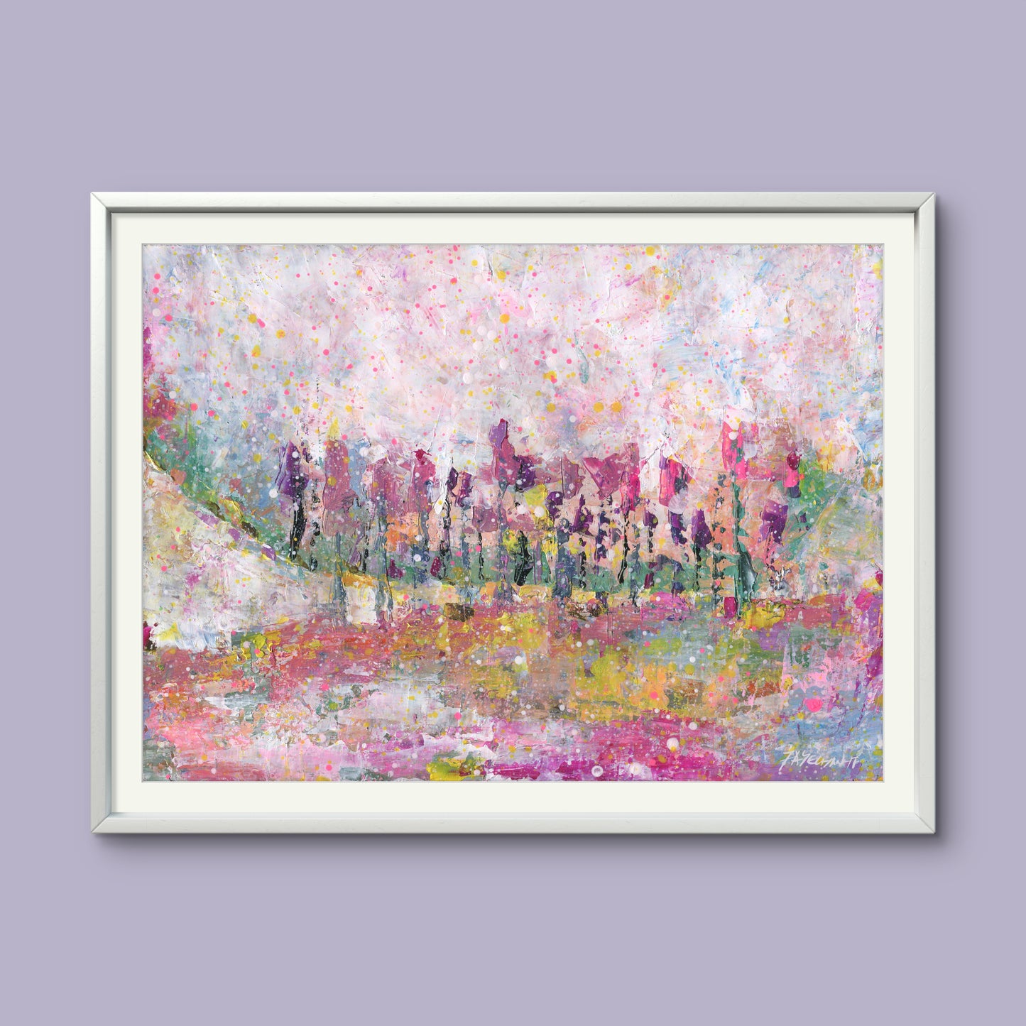 Pink Mushroom Trees - Fine Art Print