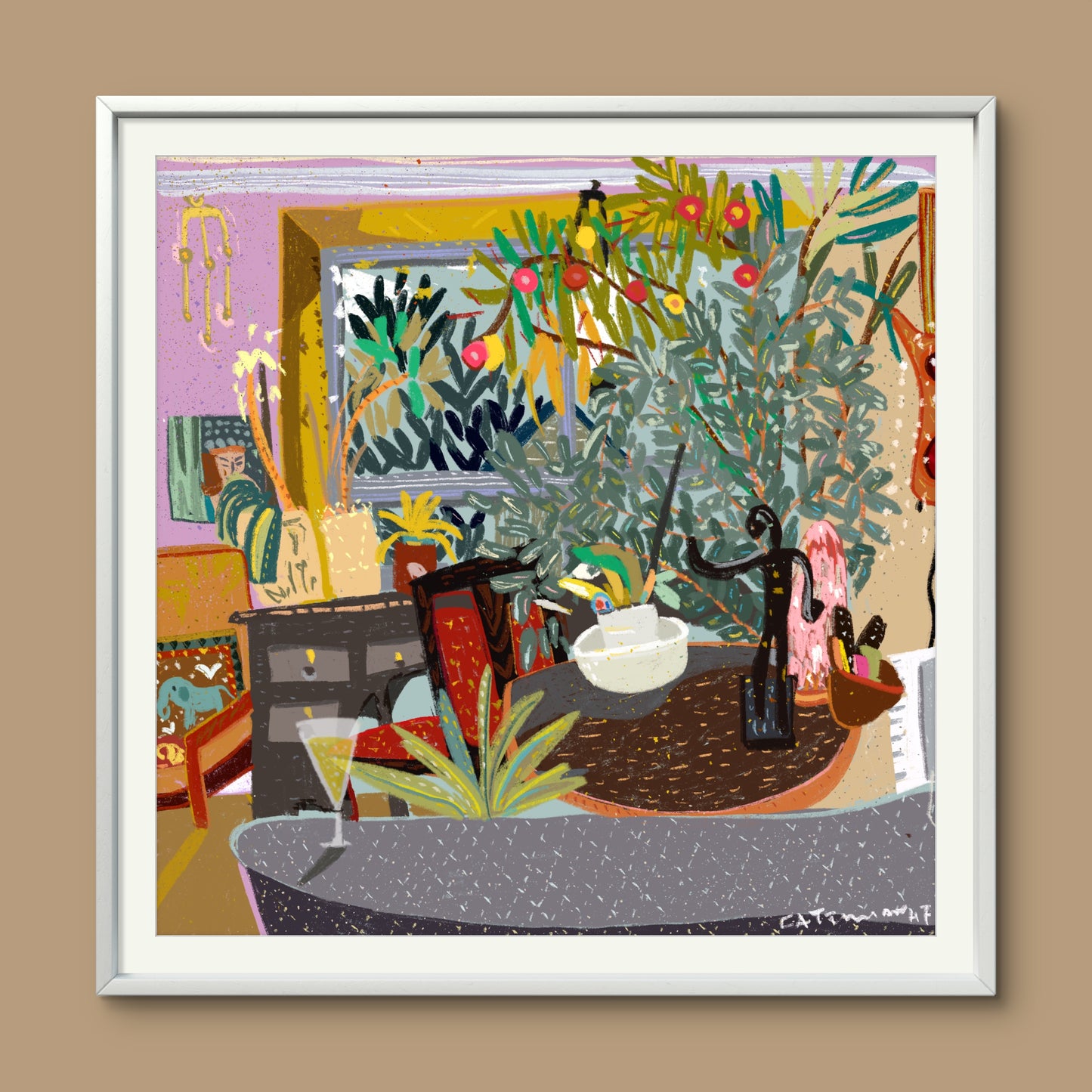 View from the sofa Illustration Print