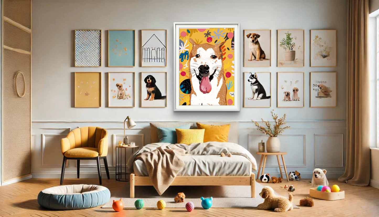 The Artist's Dog "BB" Illustration Print