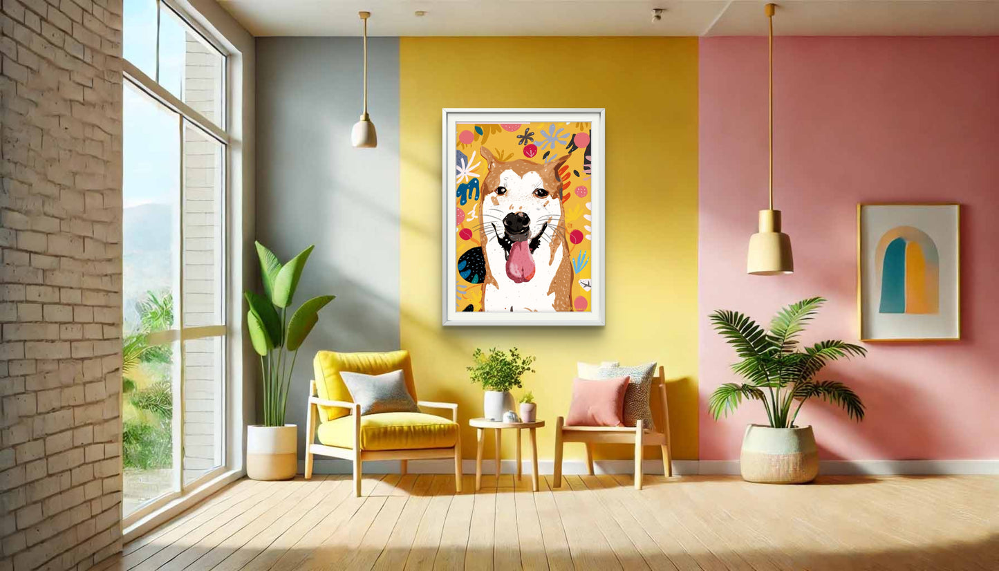 The Artist's Dog "BB" Illustration Print