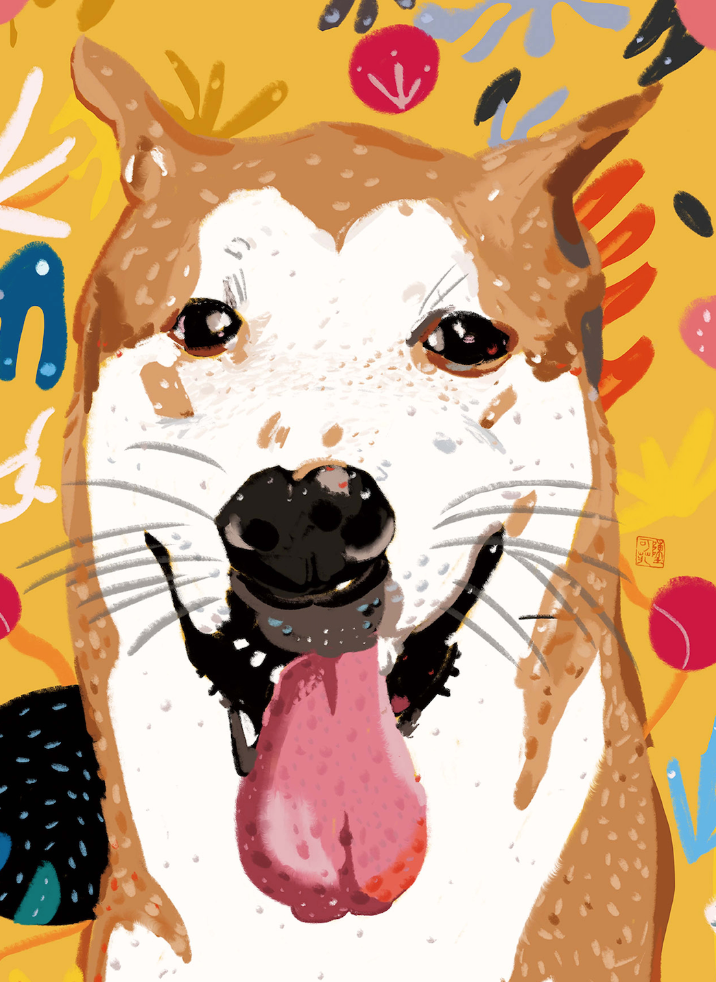 The Artist's Dog "BB" Illustration Print
