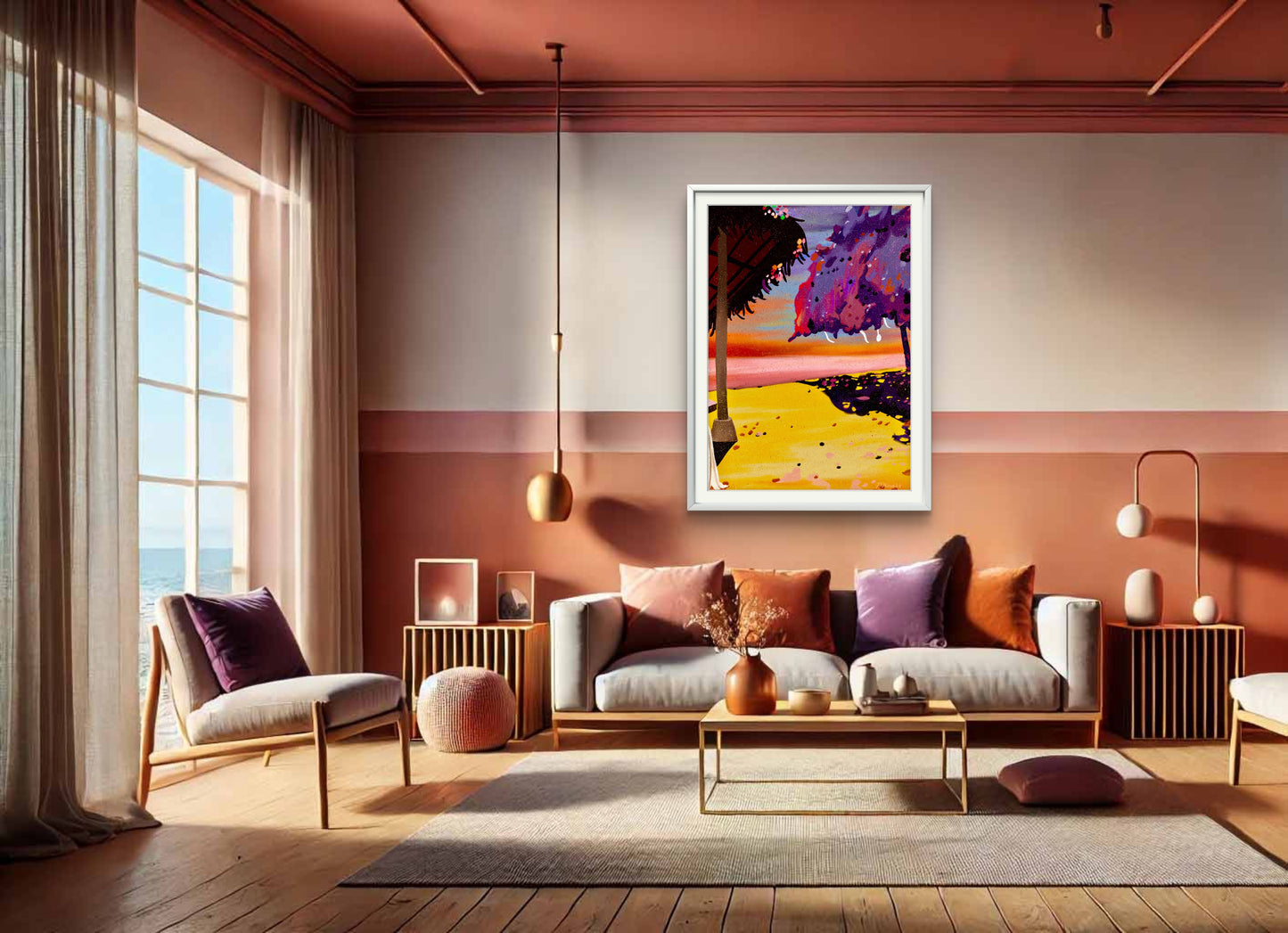 The Beach Illustration Print