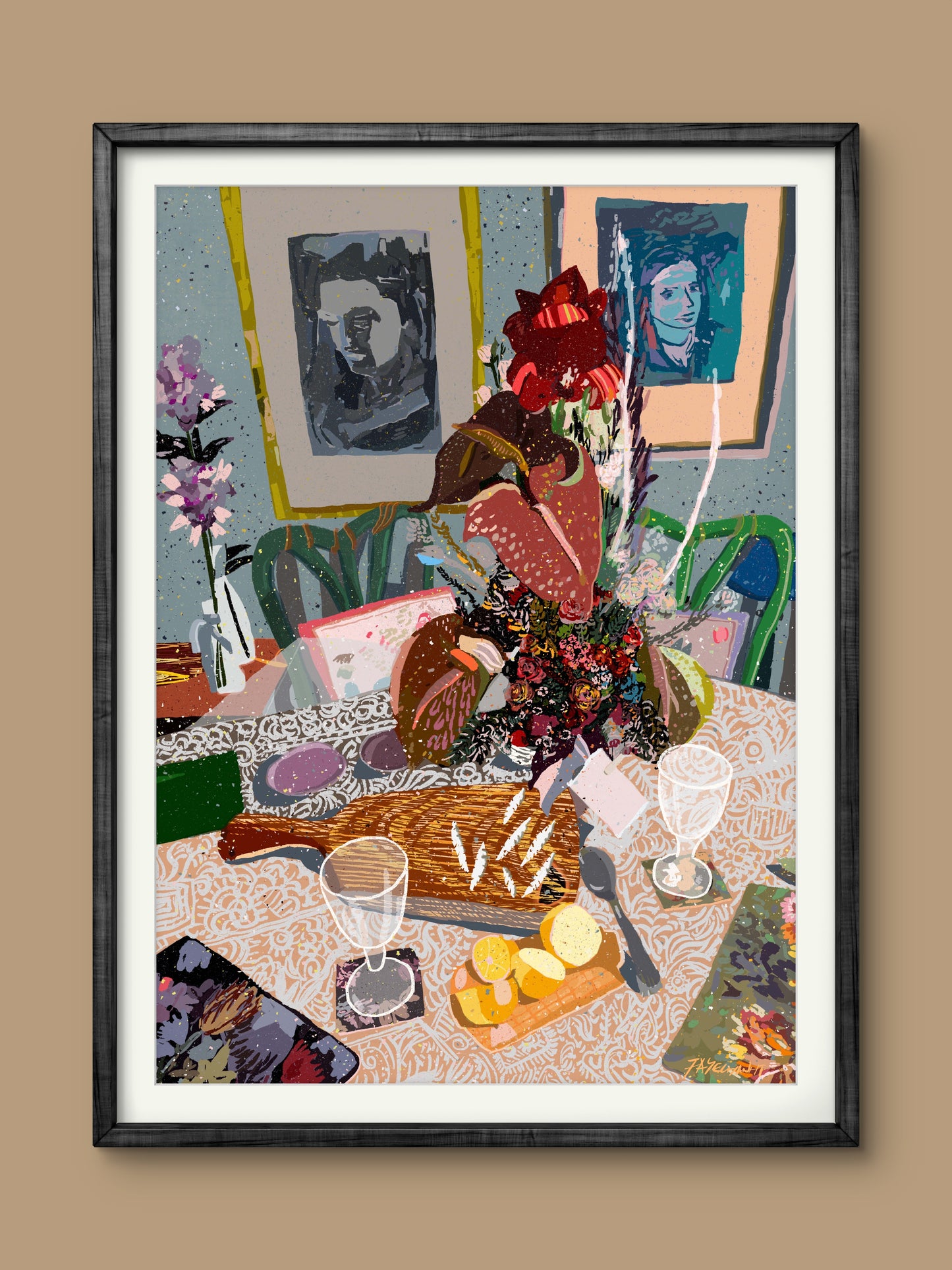 Sunday lunch Illustration Print