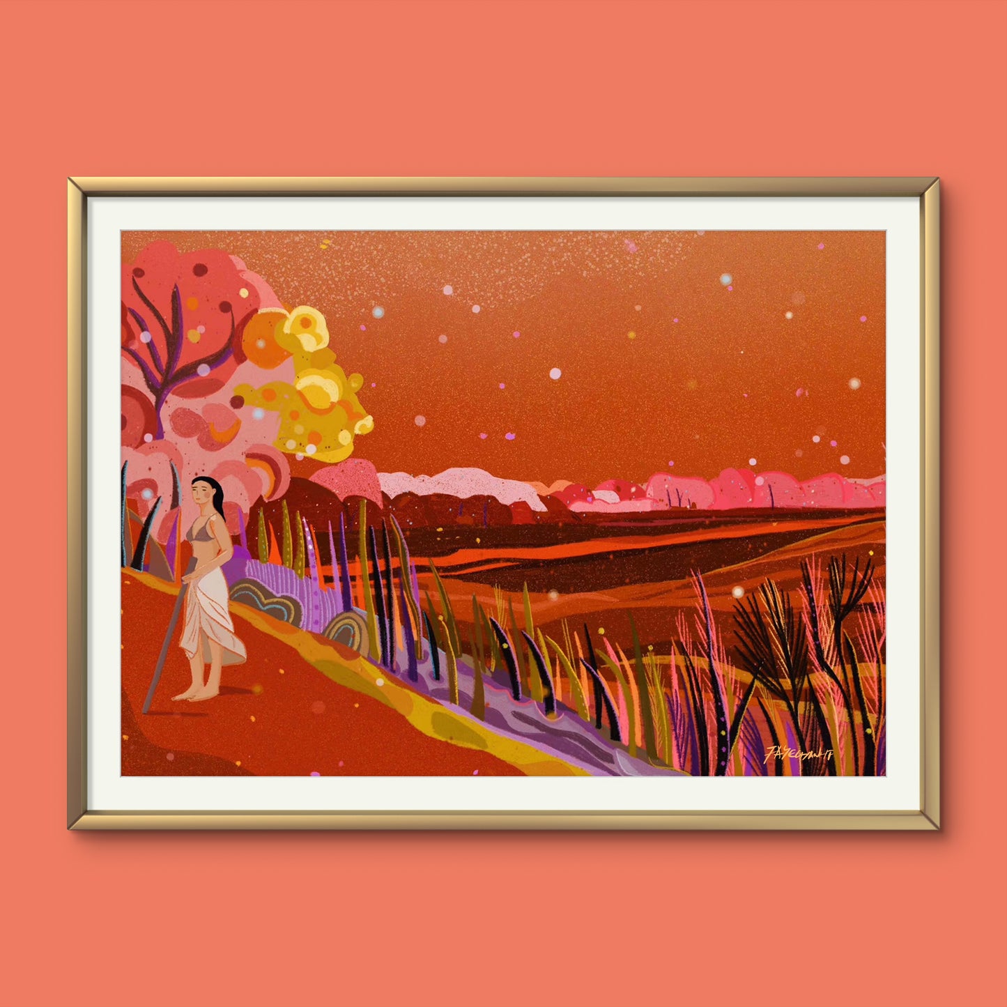The Warrior Illustration Print