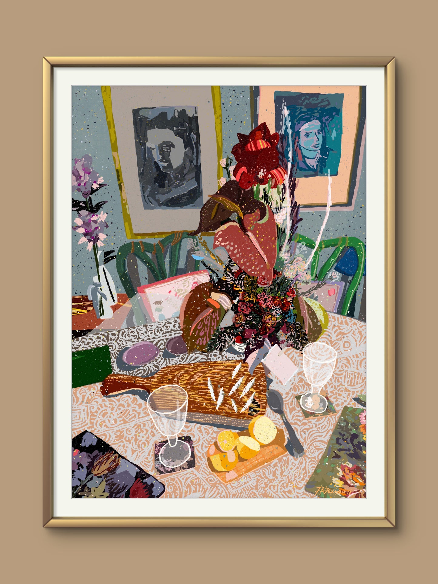 Sunday lunch Illustration Print