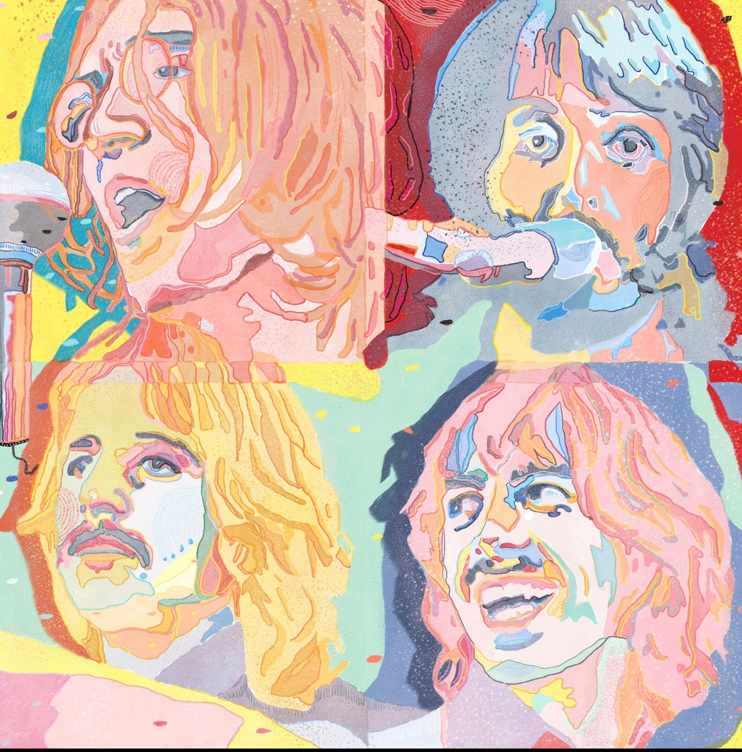 Beatles Let it Be Illustration Print