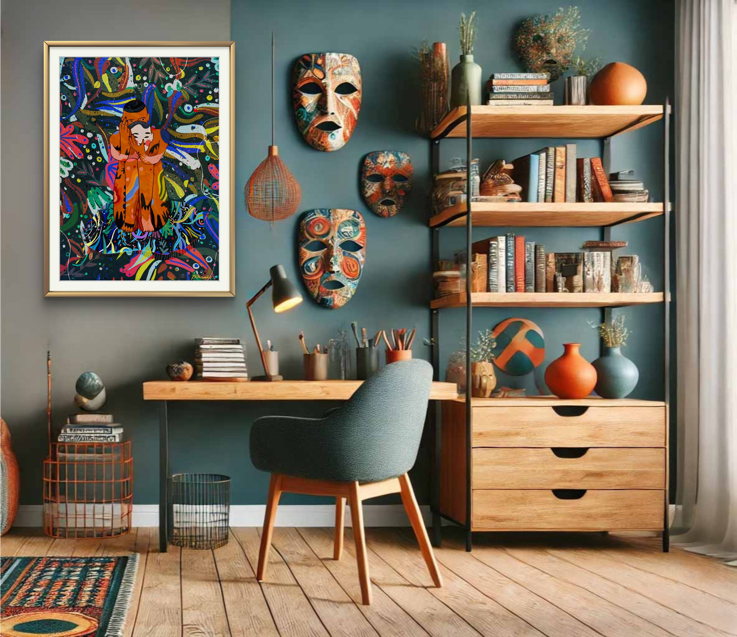 The Mask That Is Wearing Me illustration Print