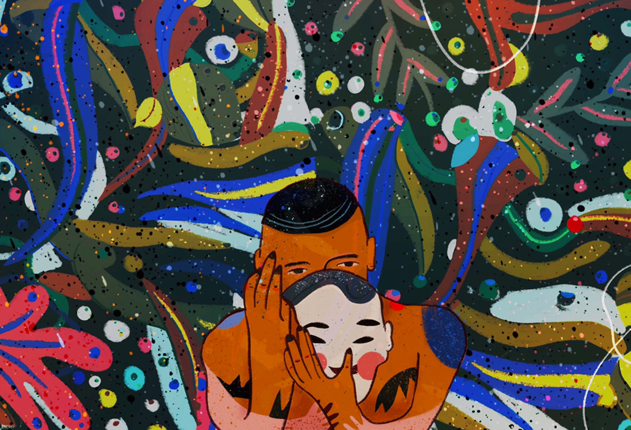 The Mask That Is Wearing Me illustration Print