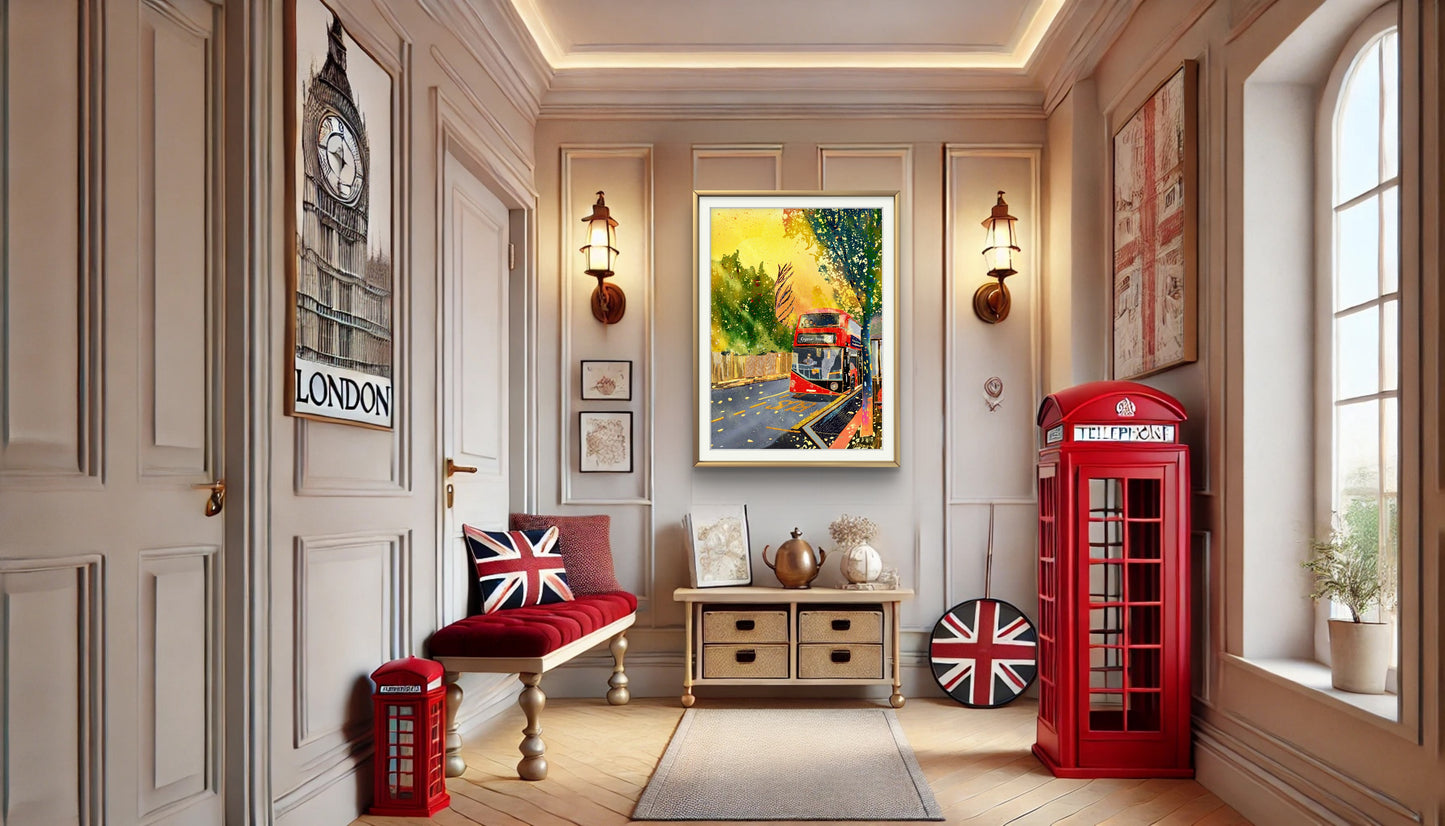 London Routemaster Bus Illustration Print