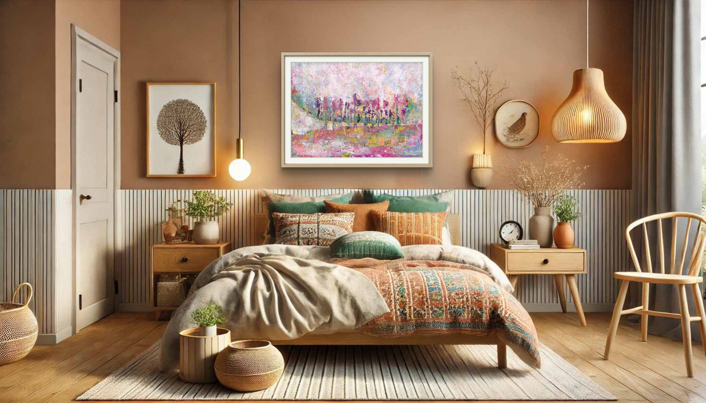 Pink Mushroom Trees - Fine Art Print