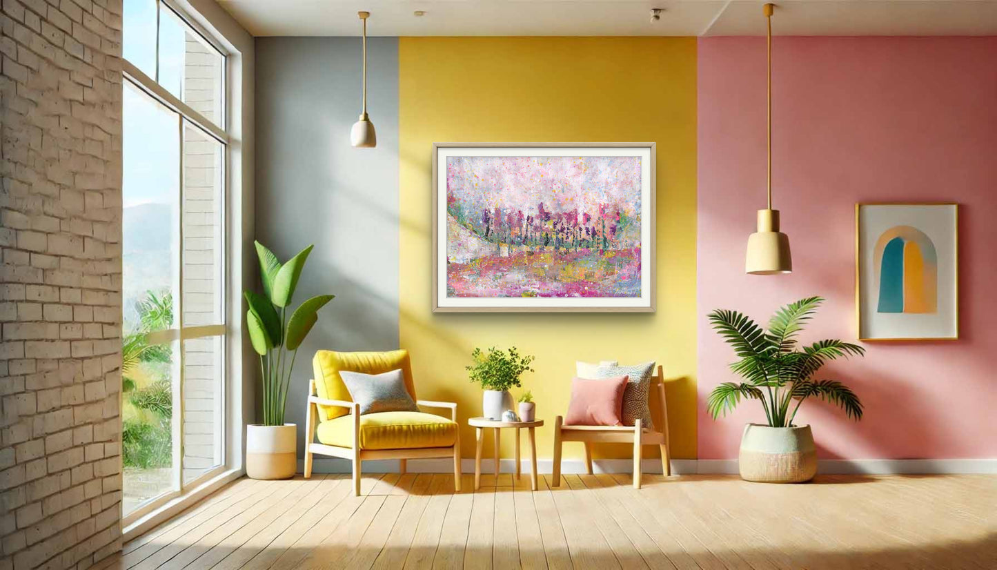 Pink Mushroom Trees - Fine Art Print