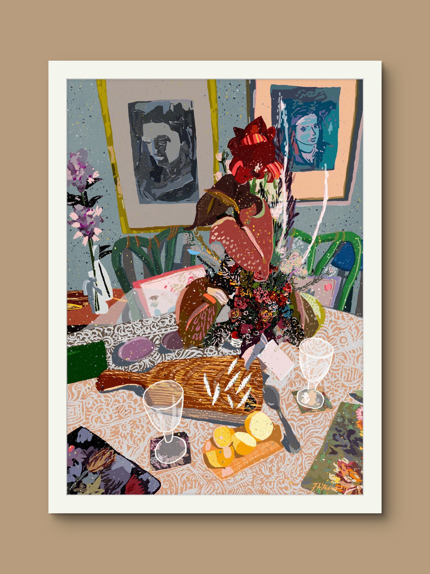 Sunday lunch Illustration Print