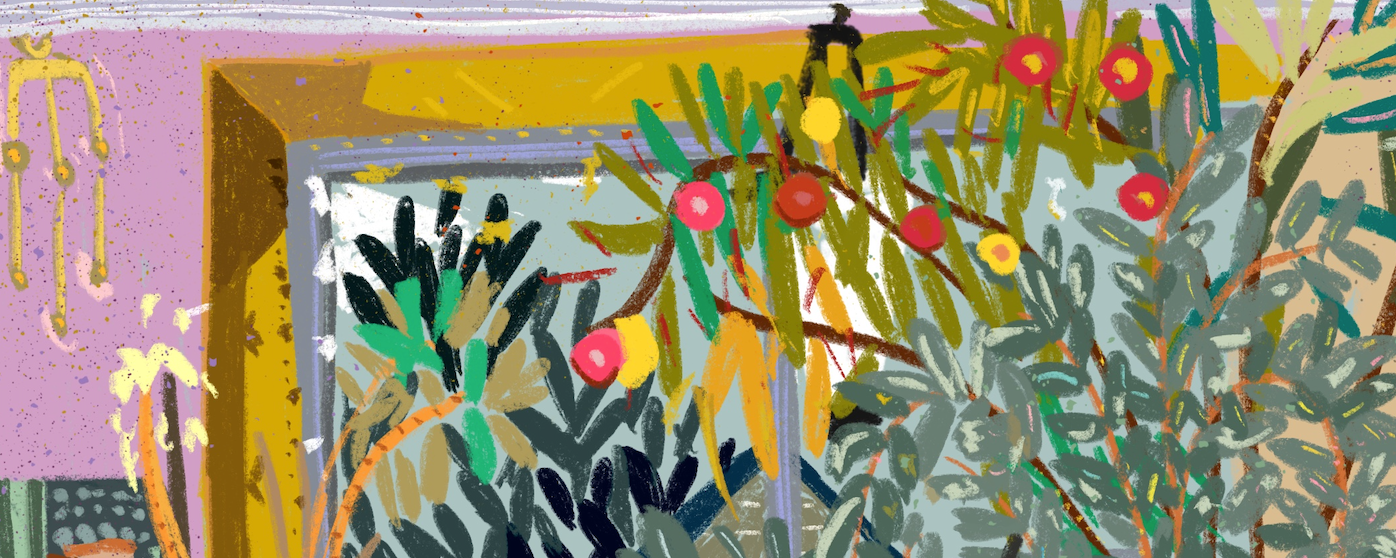 View from the sofa Illustration Print