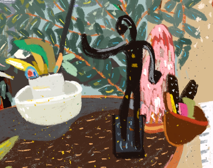 View from the sofa Illustration Print