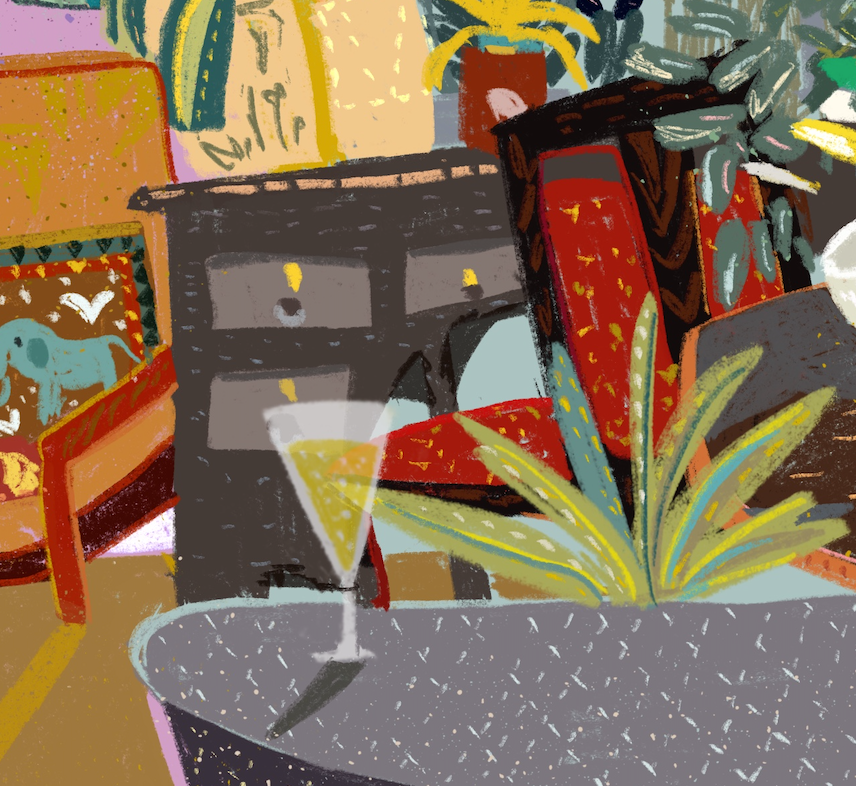 View from the sofa Illustration Print