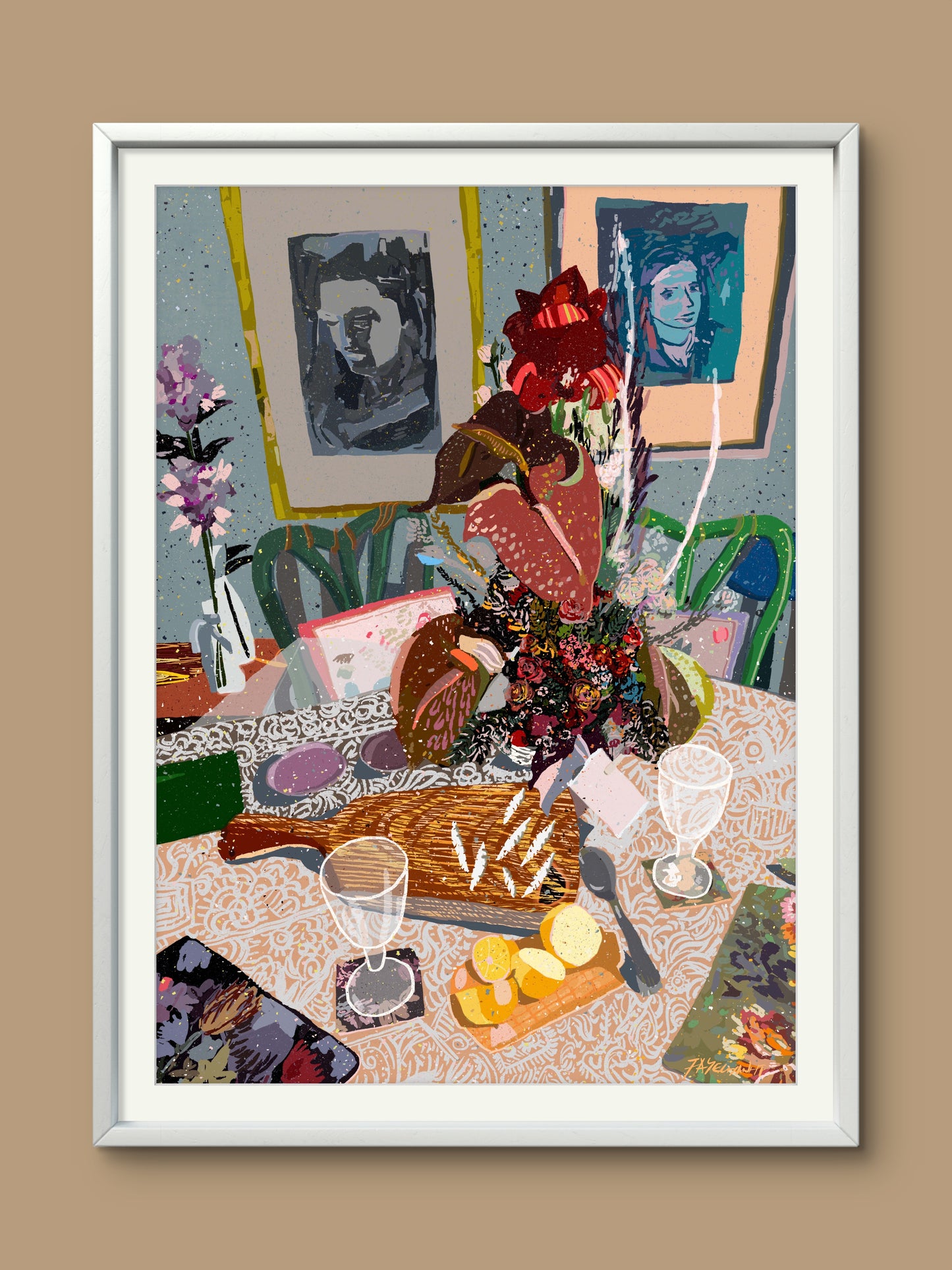 Sunday lunch Illustration Print