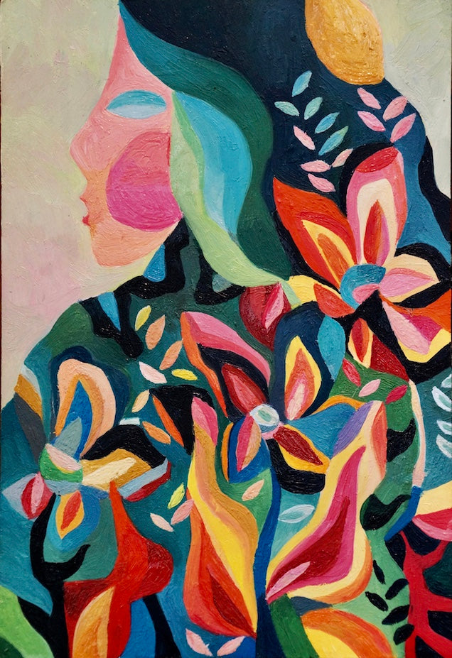 Midnight Girl - Original Painting by Faye Chan