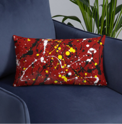 Abstract Red Double-sided cushion