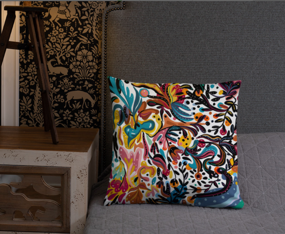 Summer Fruit White Double-sided Cushion