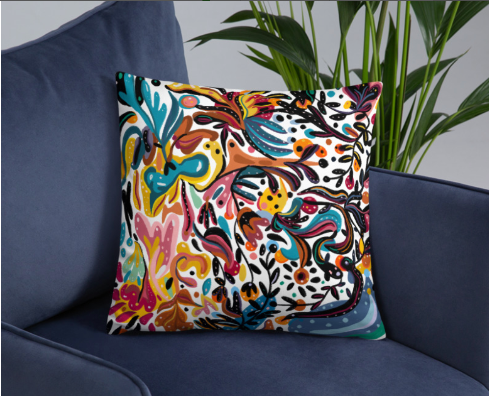 Summer Fruit White Double-sided Cushion