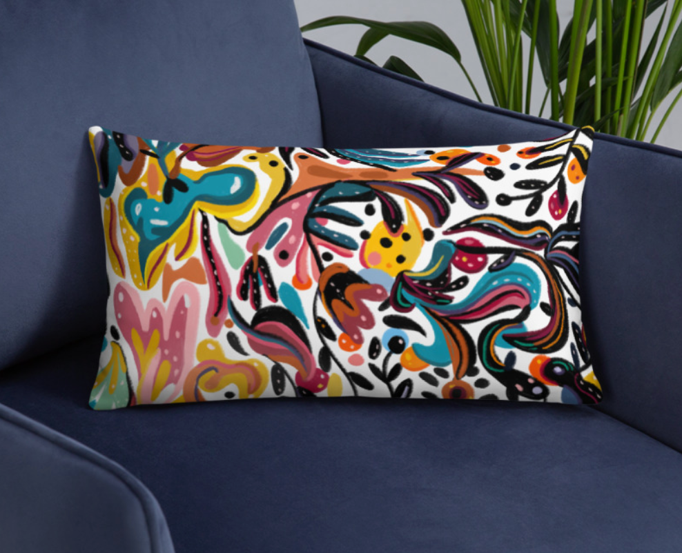 Summer Fruit White Double-sided Cushion