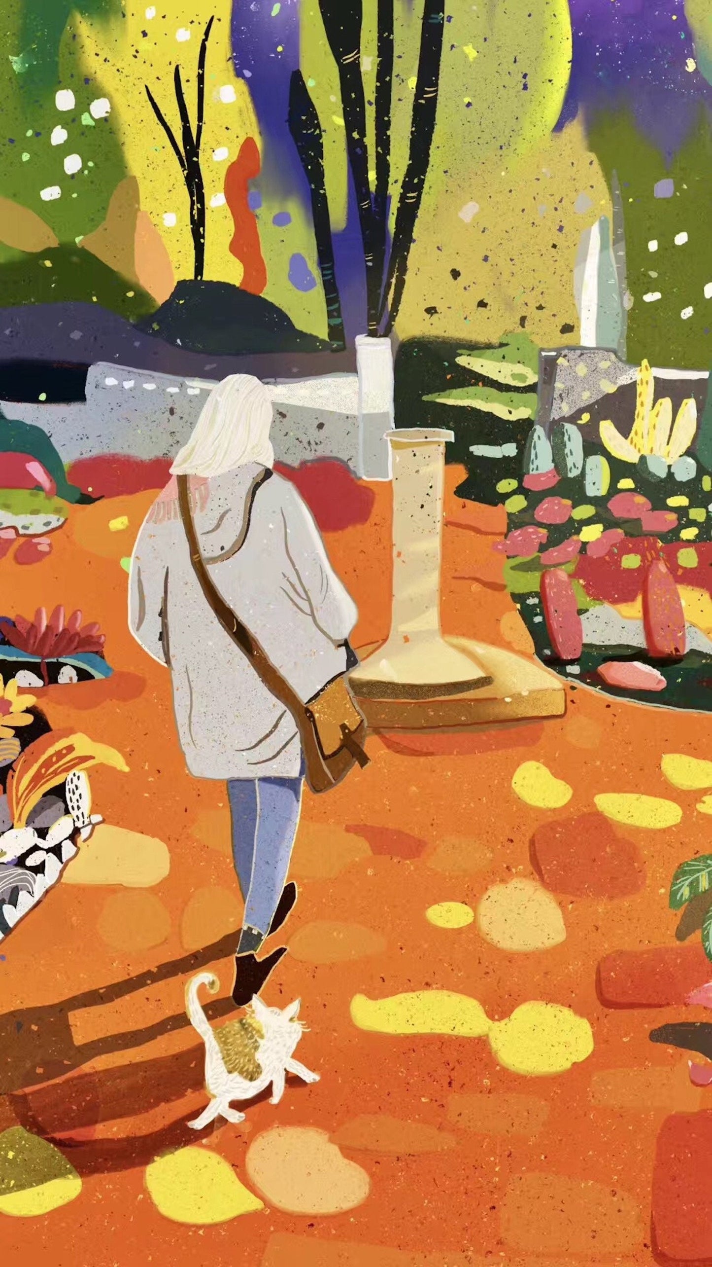 A walk in South London (Streatham Rookery) - Illustration Print
