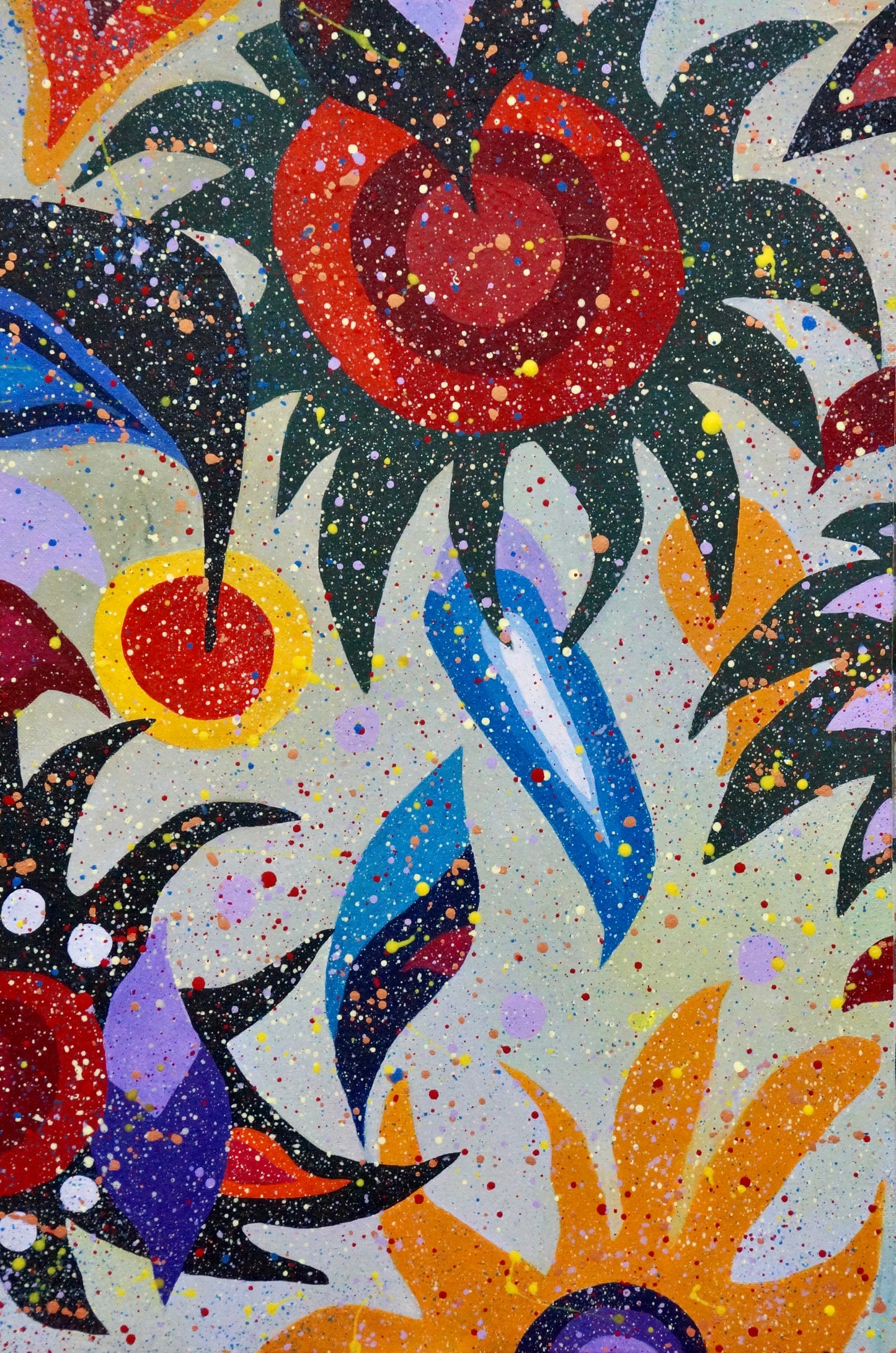 Sun and Flowers - Original Painting by Faye Chan