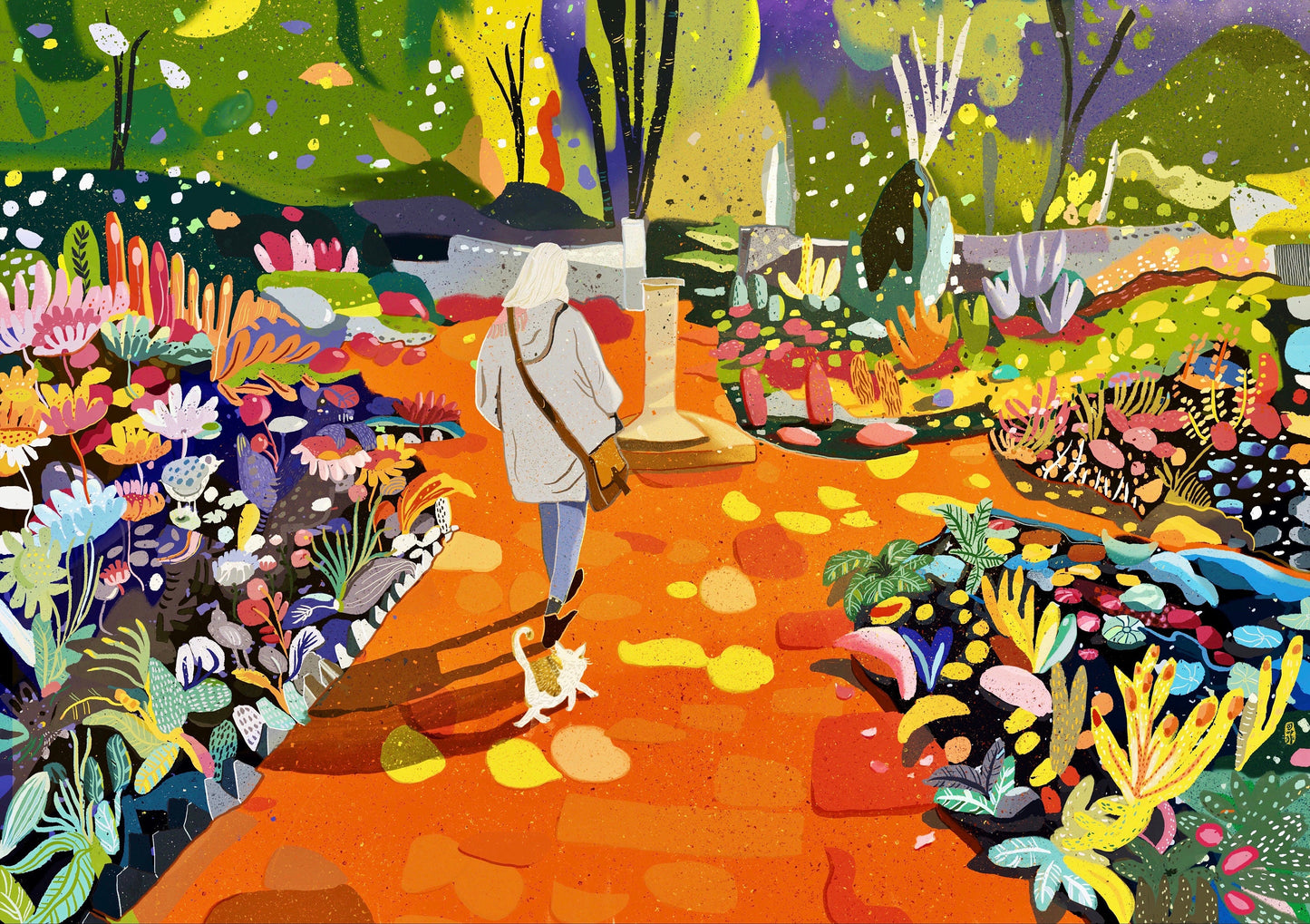 A walk in South London (Streatham Rookery) - Illustration Print